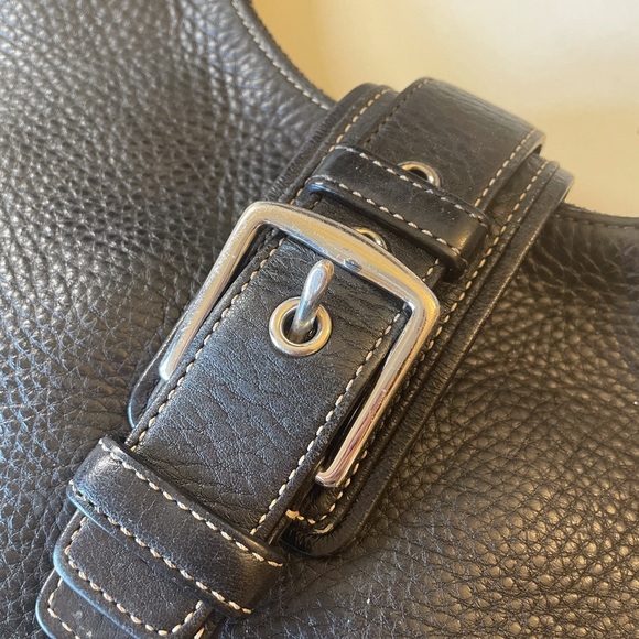 Vintage Coach Black Leather Shoulder Bag 5054 - Picture 4 of 9
